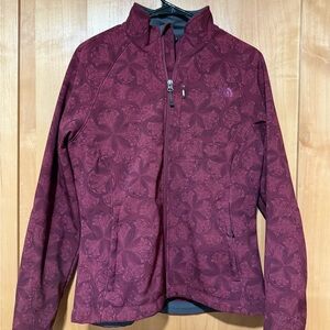 The North Face Burgundy Floral Jacket